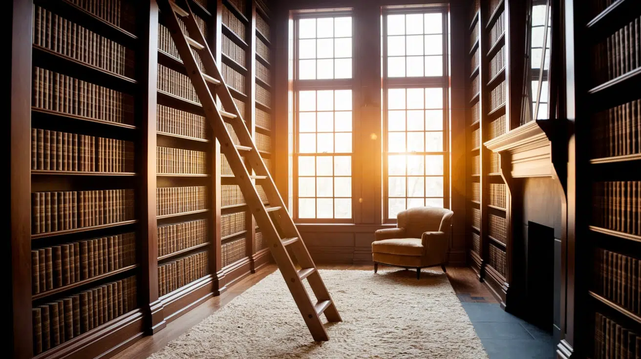 diy library ladder