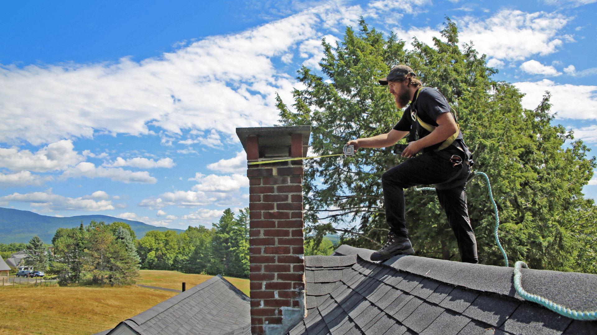 leaning chimney repair