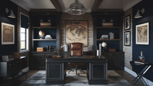 masculine man office ideas