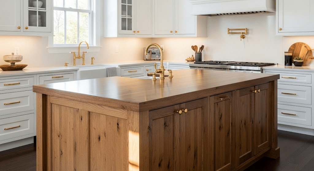 pWhite_and_Gold_Kitchen_with_a_Stained_Wood_Island