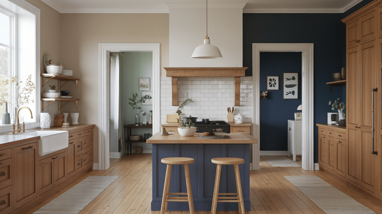 paint colors that go with oak cabinets