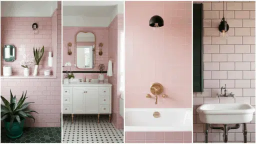 pink tile bathroom ideas