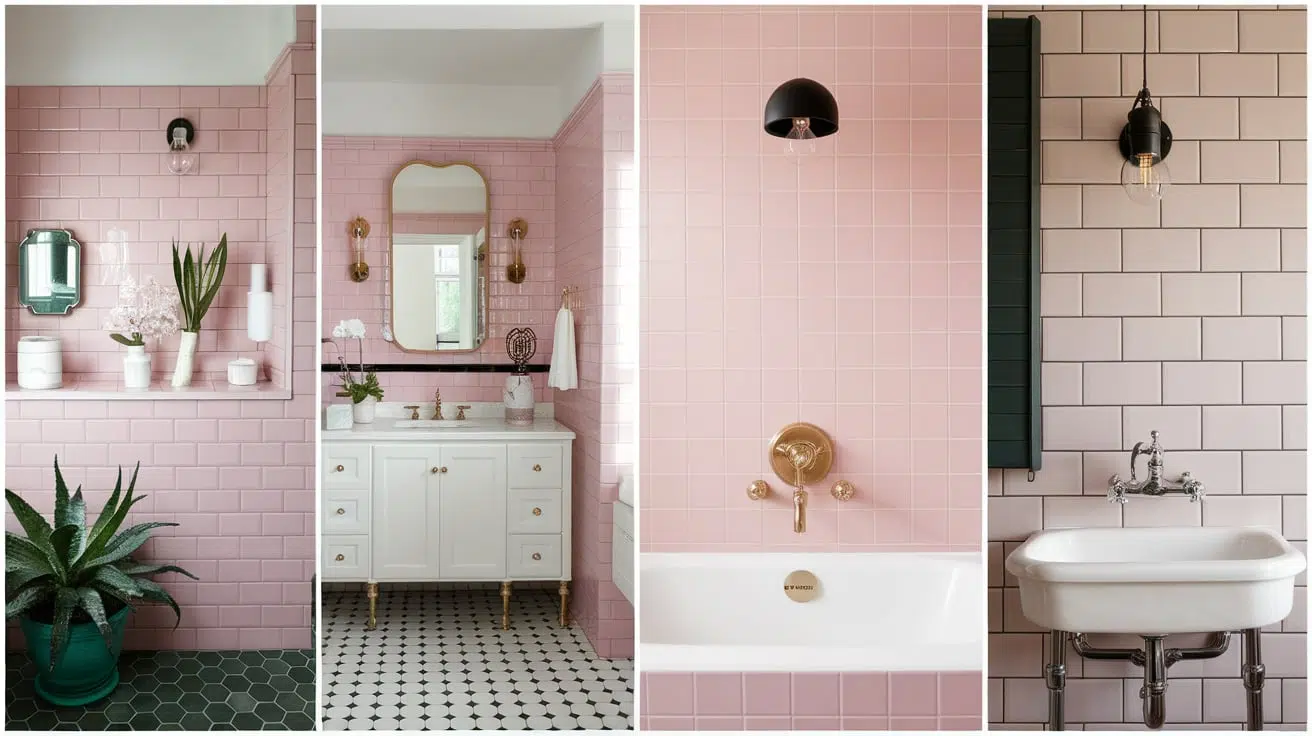 pink tile bathroom ideas