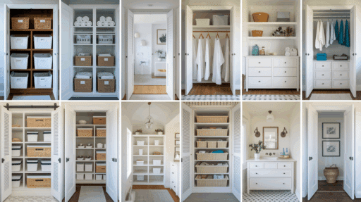 small linen closet organization