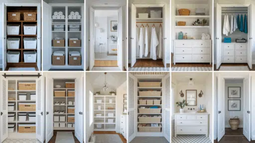 small linen closet organization