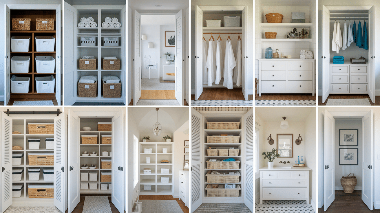 small linen closet organization