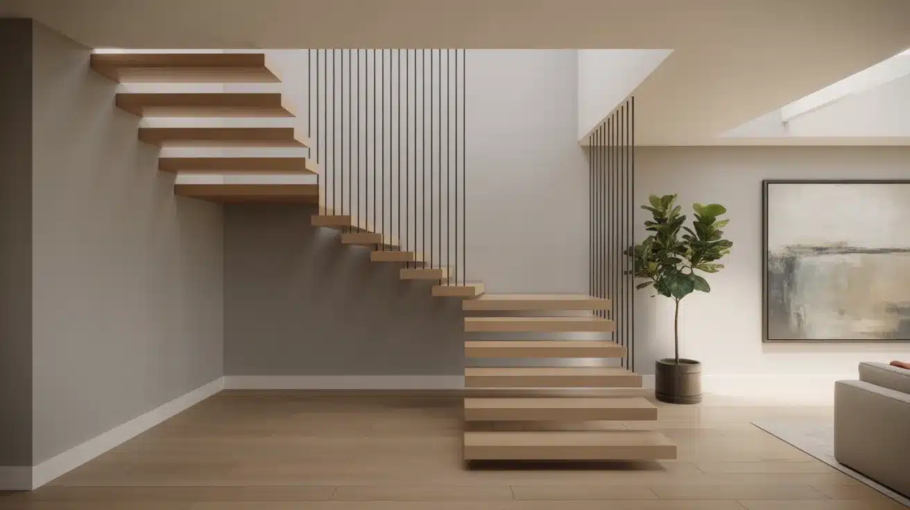 z-Slim_Black_Spindles_on_Floating_Stairs