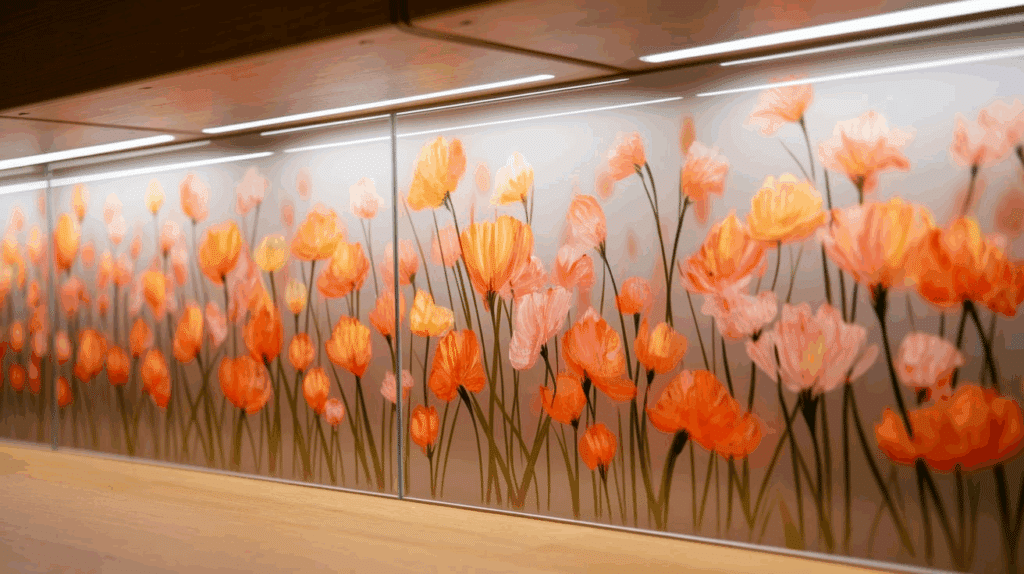 Clear Glass to Reveal Painted Wall