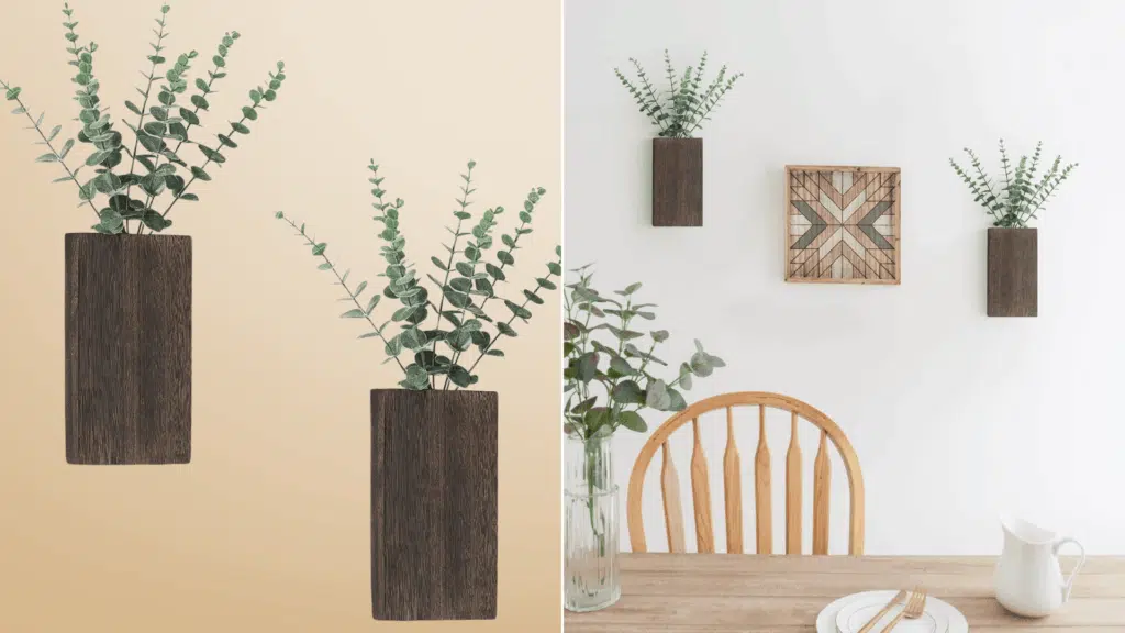 Dahey Wood Wall Planter Vase