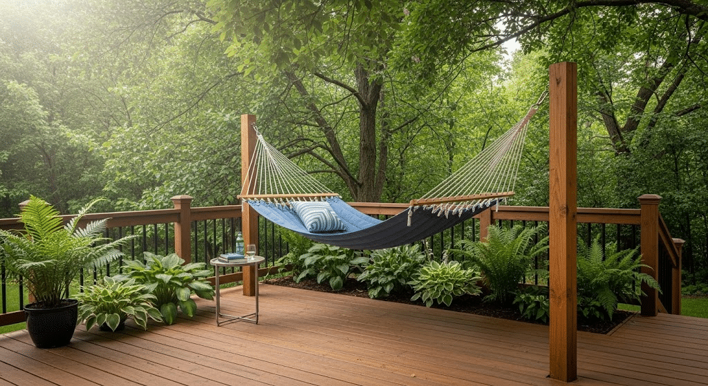 Deck with Hammock Corner