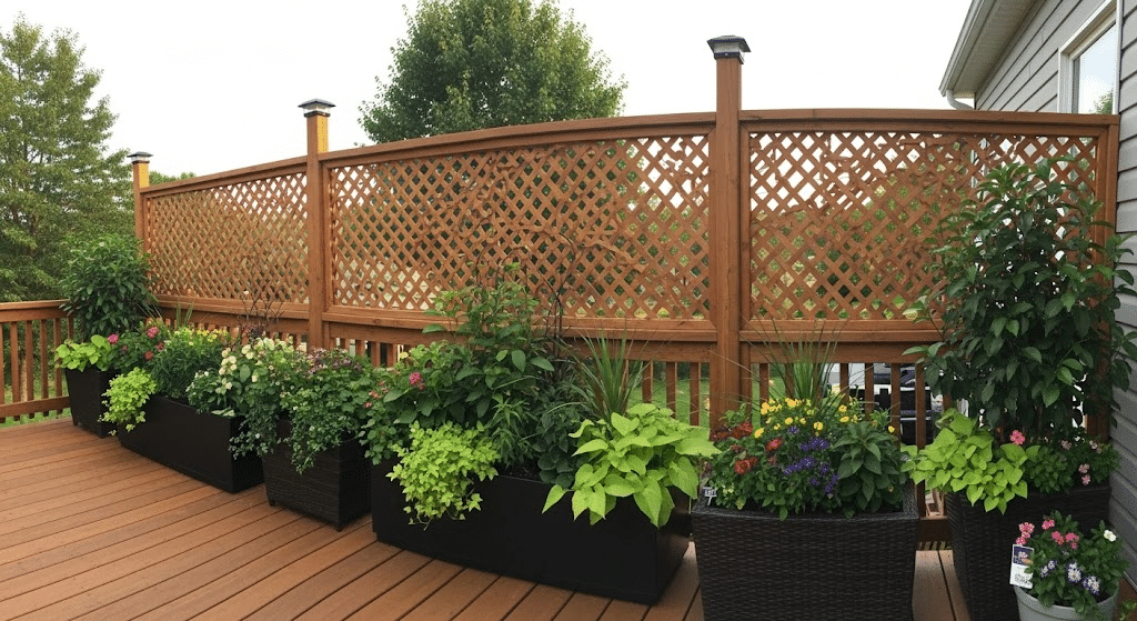 Deck with Privacy Screens