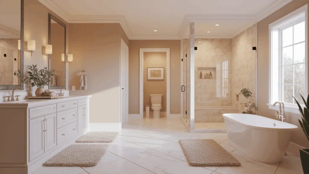 Large Master Bathroom Layouts (100+ sq ft)