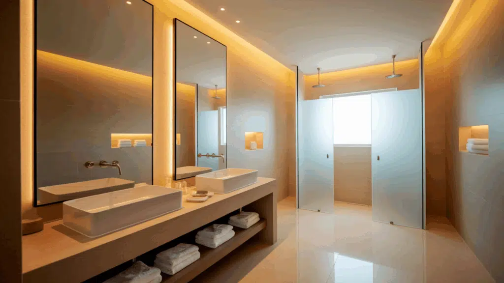 Medium Master Bathroom Layouts (60-100 sq ft)