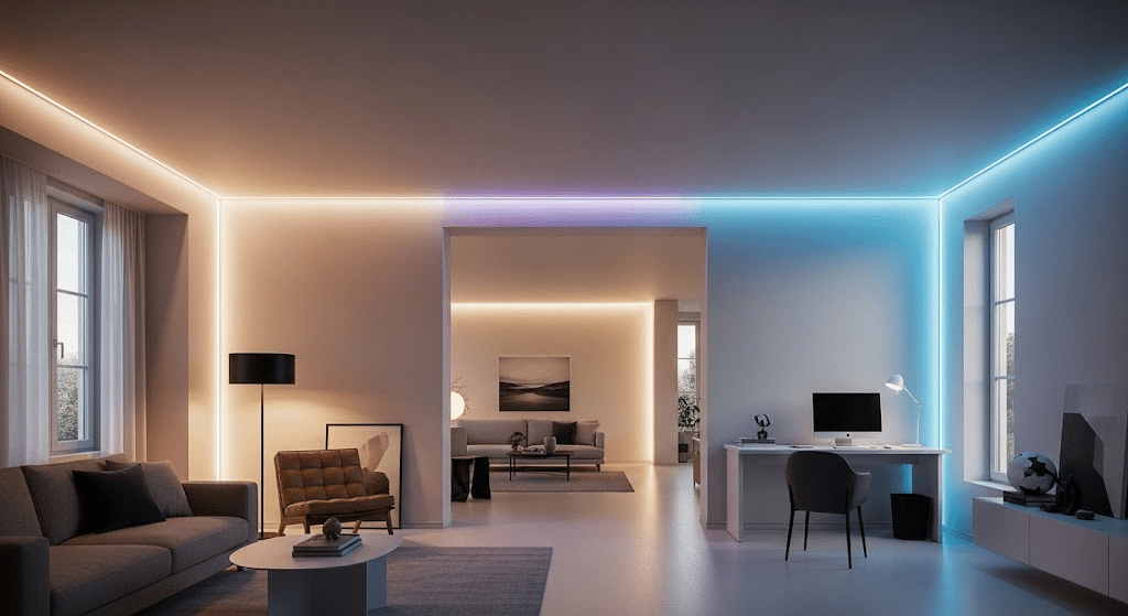 Modern-Interior-With-Custom-PureEdge-Lighting