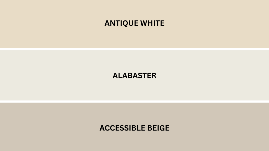 Navajo White Comparison to Other Popular Colors