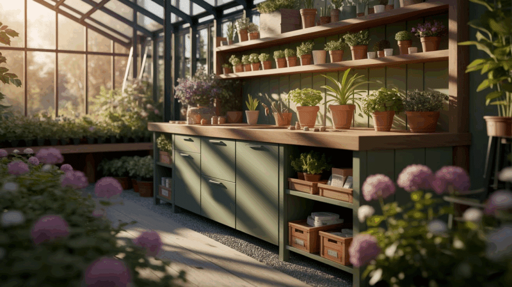 Potting Station with Storage