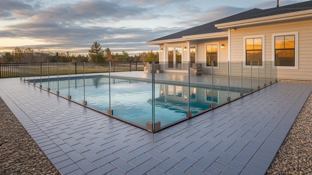 Seamless Paver Illusion in Cool Gray