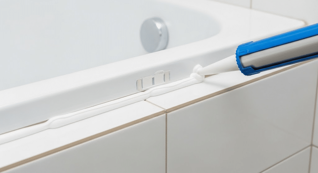 Skirt, Tile Flange & Caulking