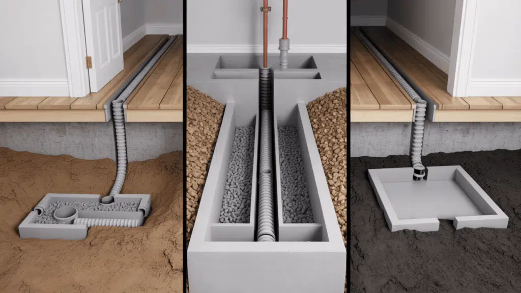 Types-of-Interior-Drain-Tile-Installation