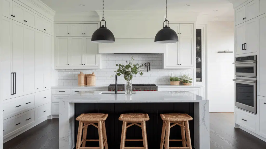Why Choose White Kitchen Cabinets with Black Hardware?