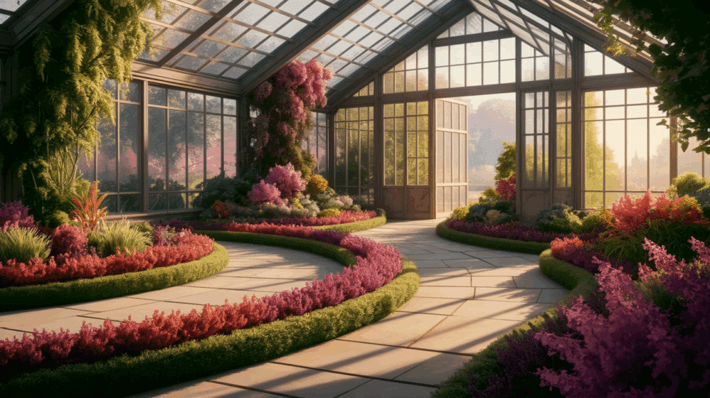 Wide Pathways with Plant Borders