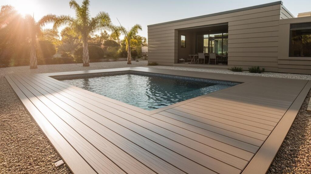 Wood Plank Texture in Cool Taupe