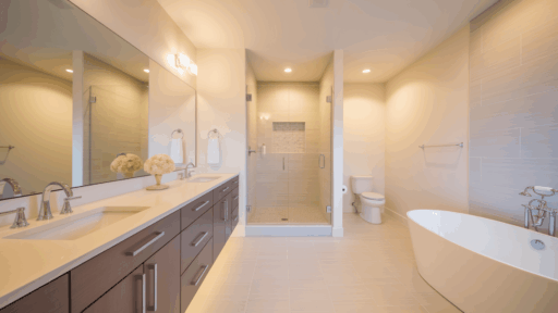 average master bathroom size