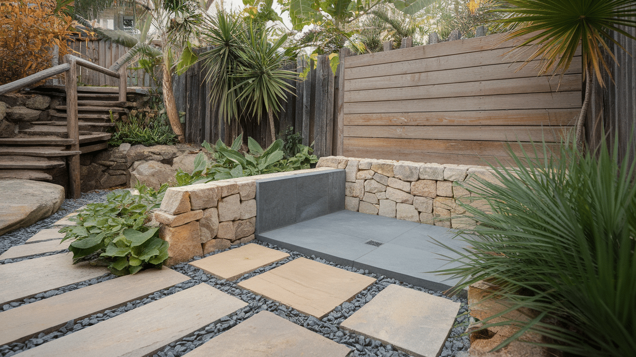 outdoor shower drainage