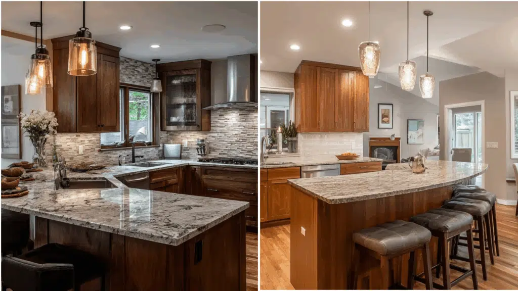 4. Rustic Tradition vs. Transitional Comfort