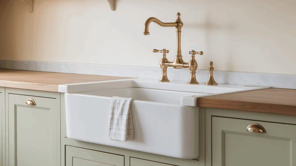 Apron-Sink-with-Brass-Faucet