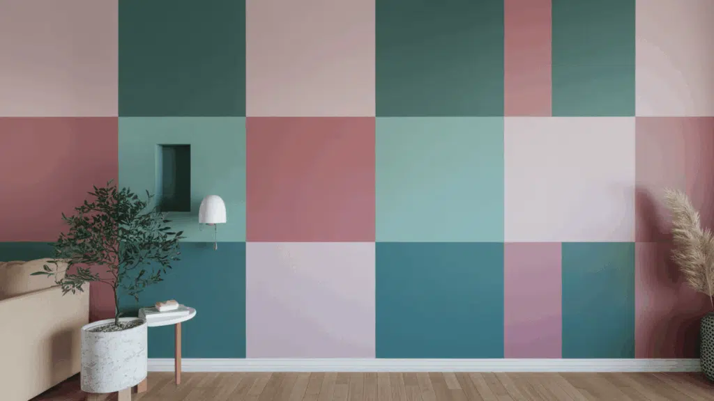 Cherry-Pink-with-Teal-Green-Color-Blocks