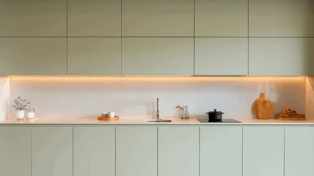 Floating Sage Wall Cabinets