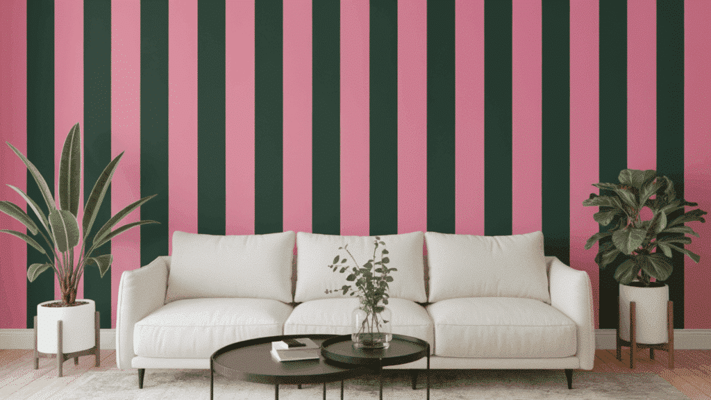Fuchsia-Stripes-with-Forest-Green-Base