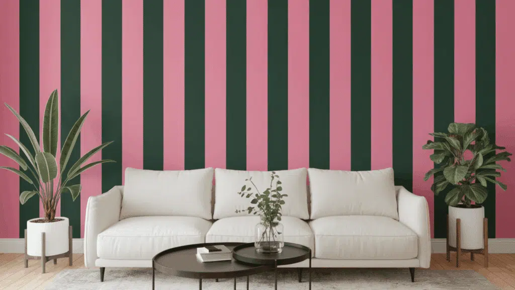 Fuchsia-Stripes-with-Forest-Green-Base