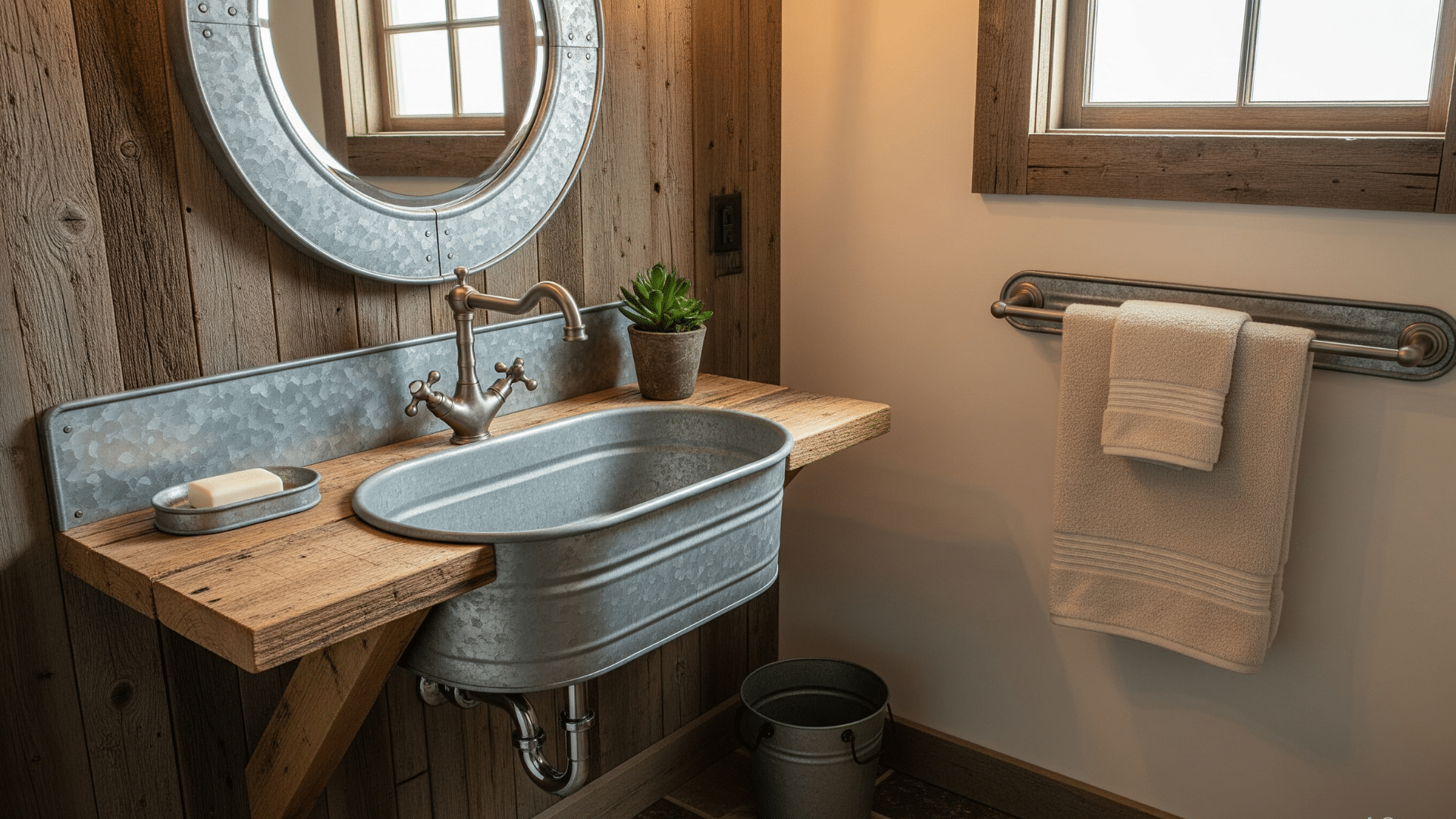 Galvanized Metal Bathroom Fixtures