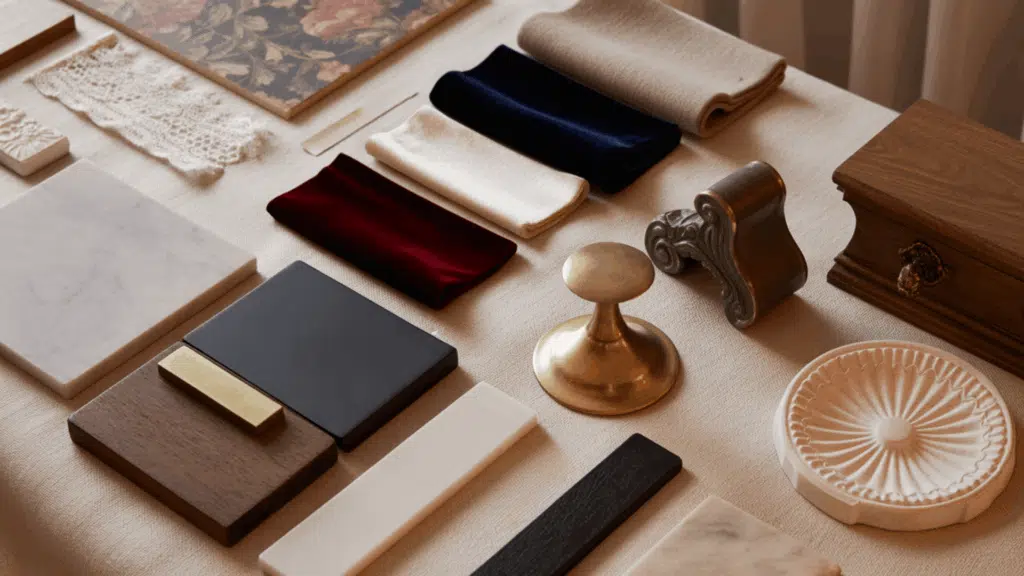 Key Materials and Textures for Modern Victorian Styleatin Nickel