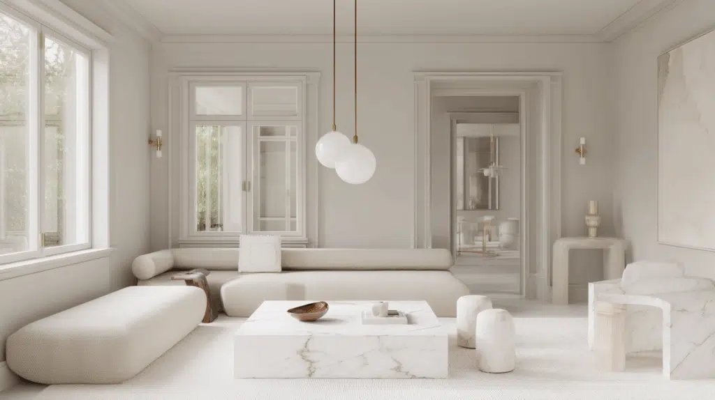 Minimalist Marble Living Room