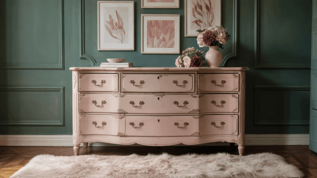 Pale-Pink-Accents-with-Forest-Green-Base