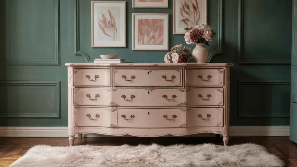 Pale-Pink-Accents-with-Forest-Green-Base