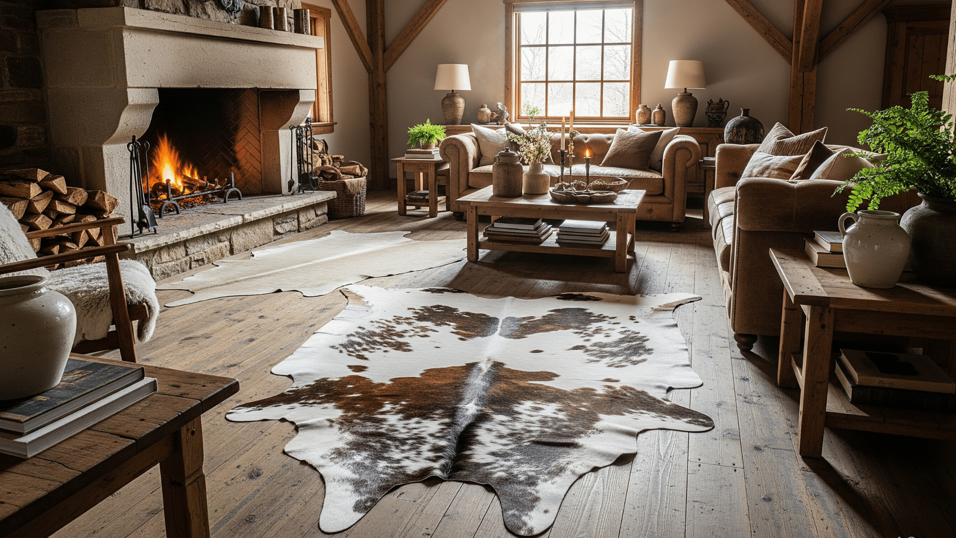 Rawhide or Cowhide Rug Accents