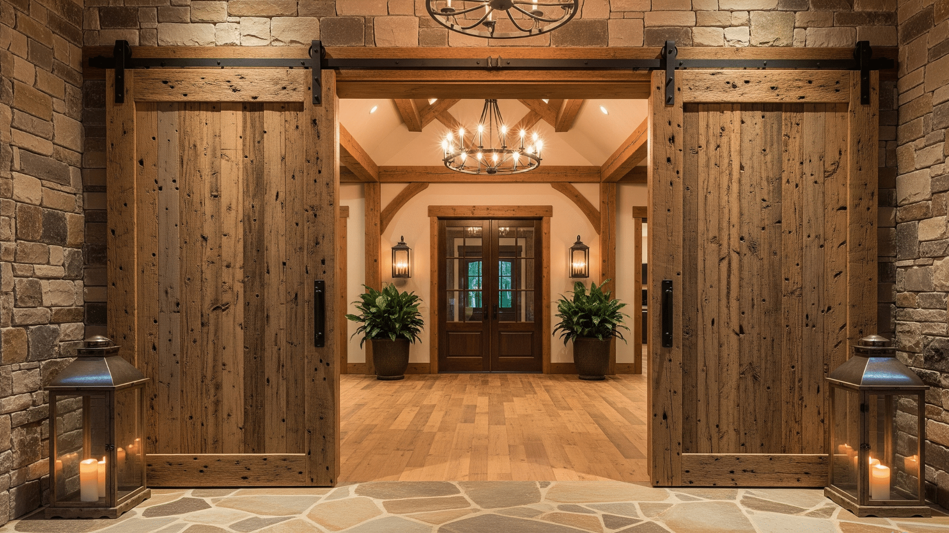 Reclaimed Barn Door Entry