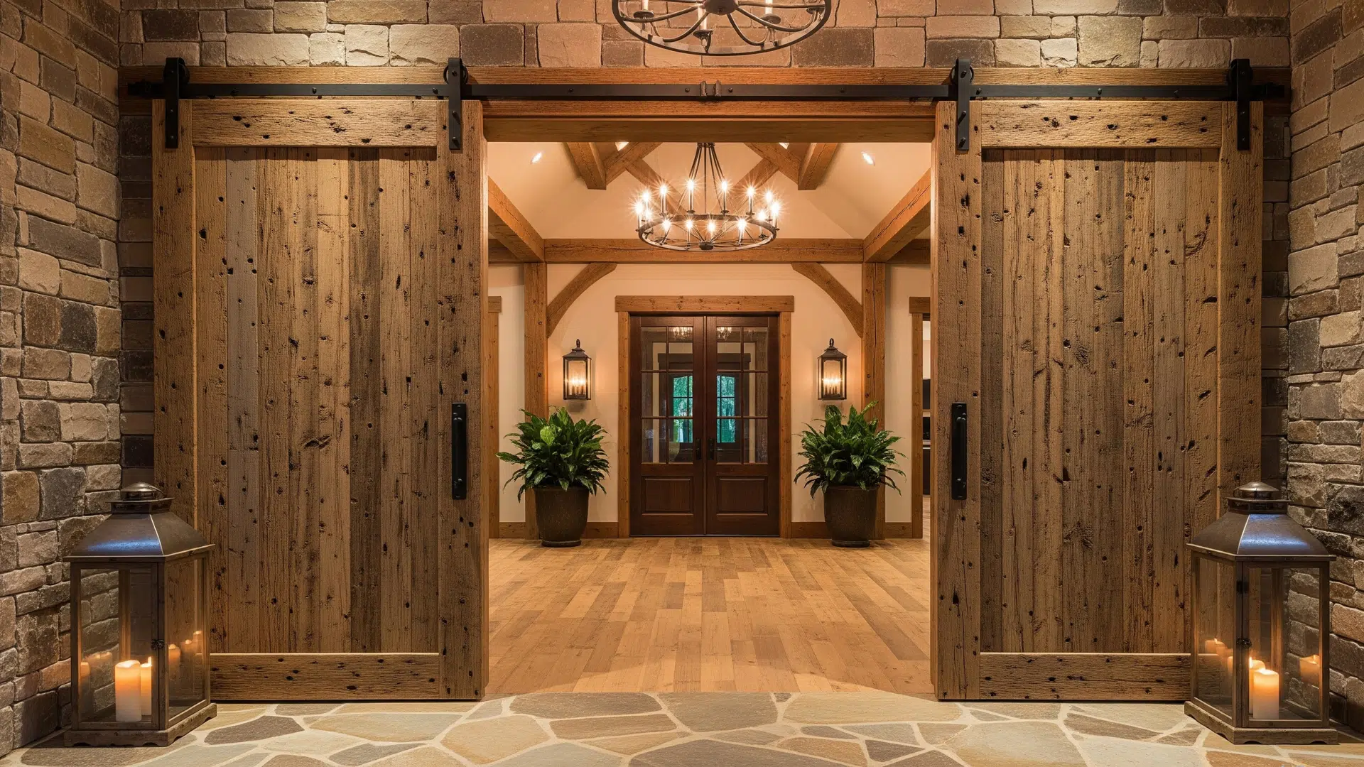 Reclaimed Barn Door Entry