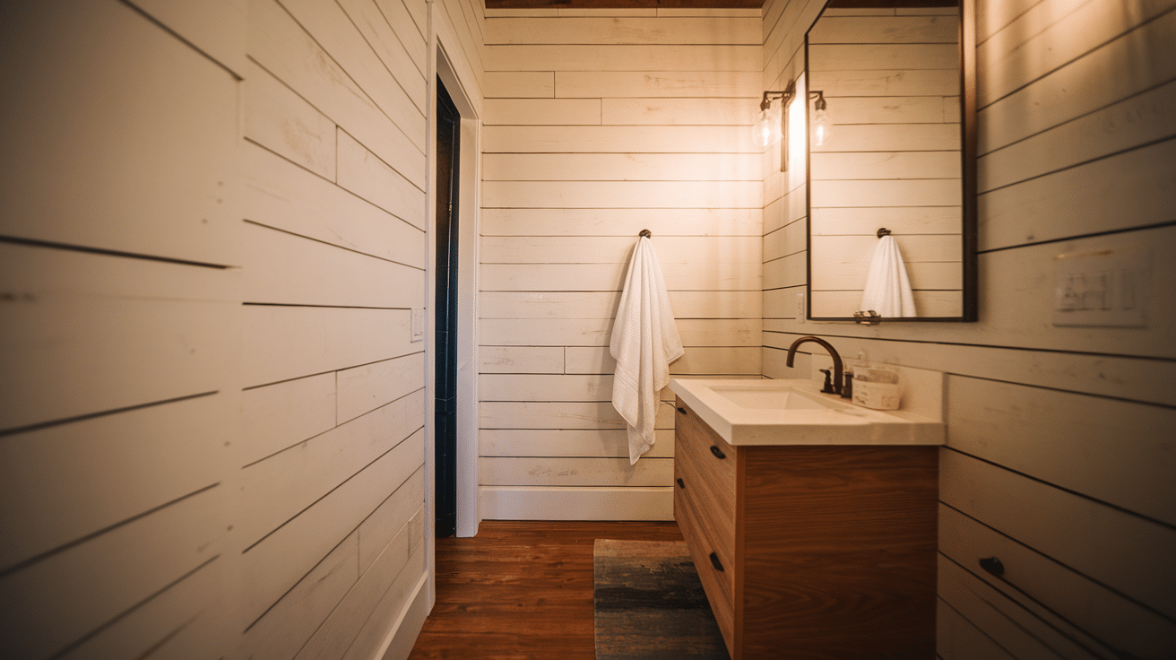 Rustic Shiplap with Modern Fixtures