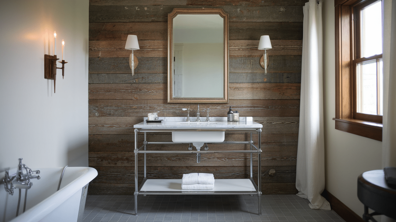 Shiplap Behind the Vanity