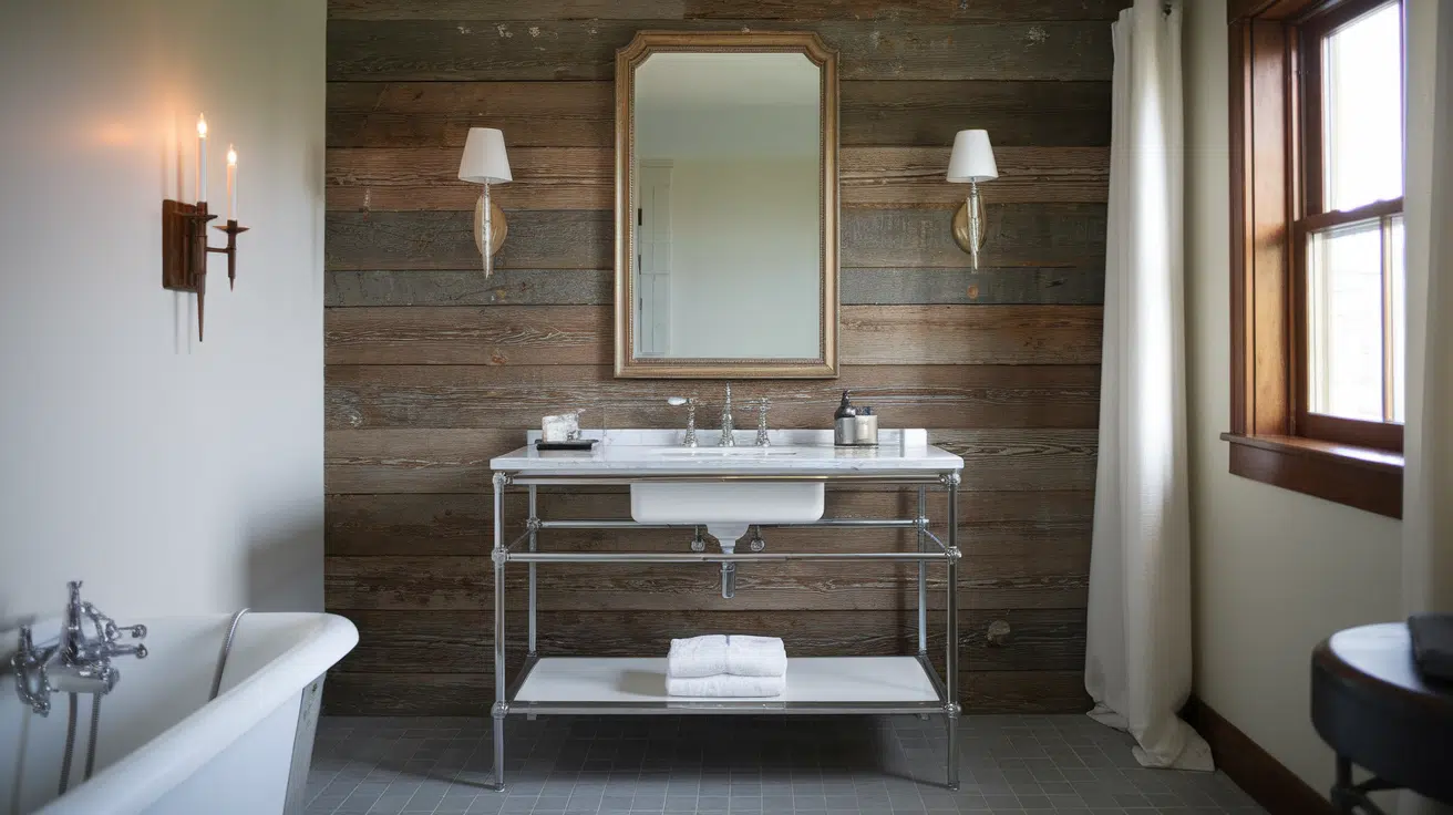 Shiplap Behind the Vanity