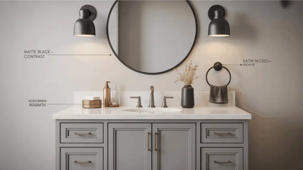Tips for Mixing Finishes With Satin Nickel