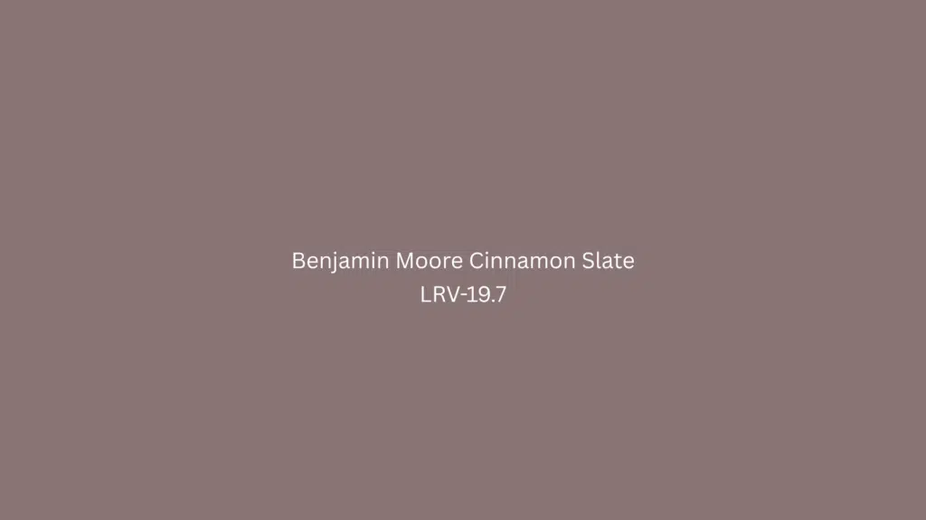 What Is the LRV of Benjamin Moore Cinnamon Slate
