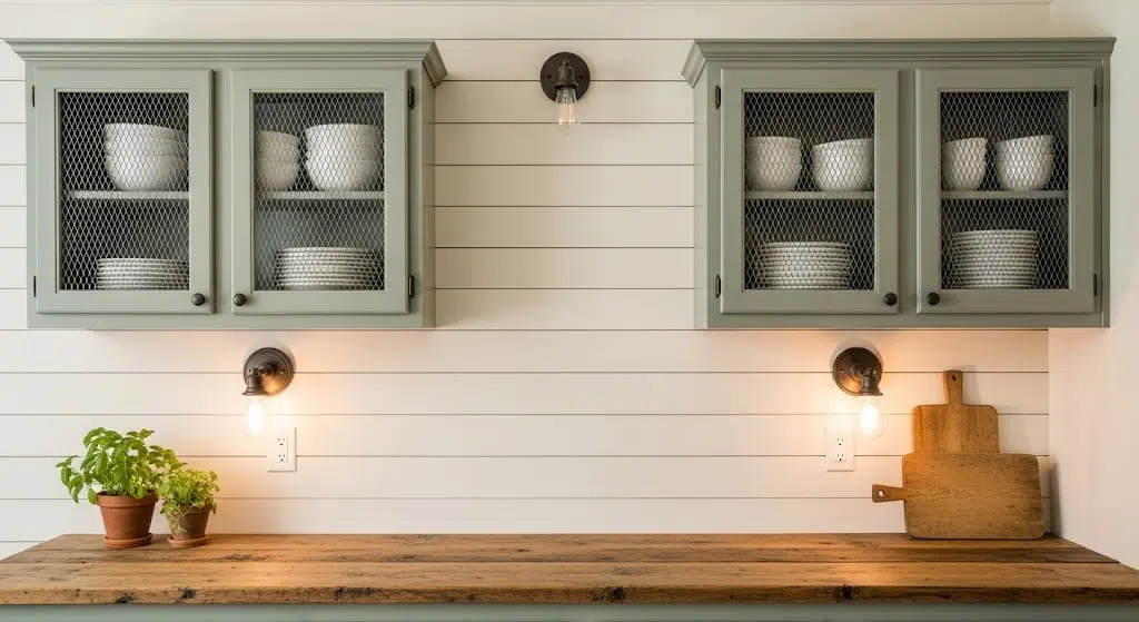 Wire-Mesh-Doors-on-Upper-Cabinets