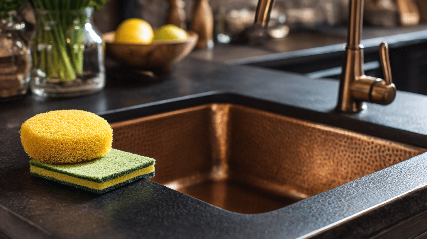 how to clean a copper sink