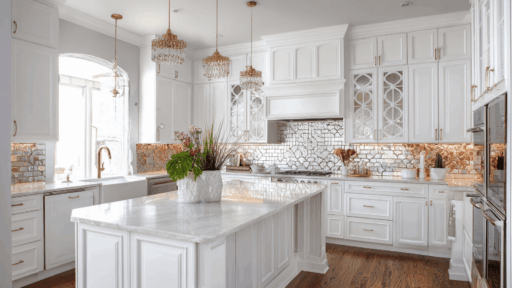 white cabinet kitchen backsplash ideas